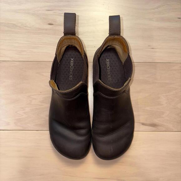 Xero Shoes Ridgeway Chelsea Boots Mens Size 9.5 Brown Leather Barefoot - Picture 4 of 8